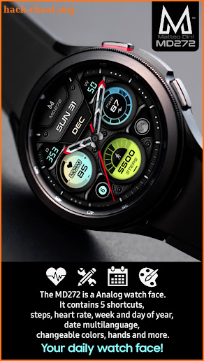 MD272 - Analog Digital Watch Face Matteo Dini MD screenshot