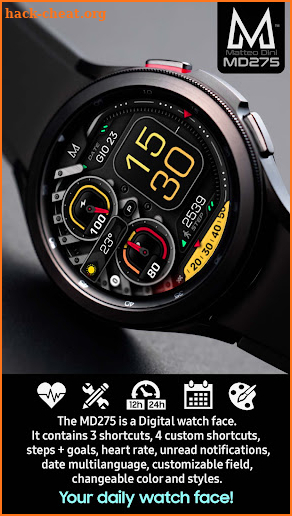 MD275 - Digital watch face screenshot