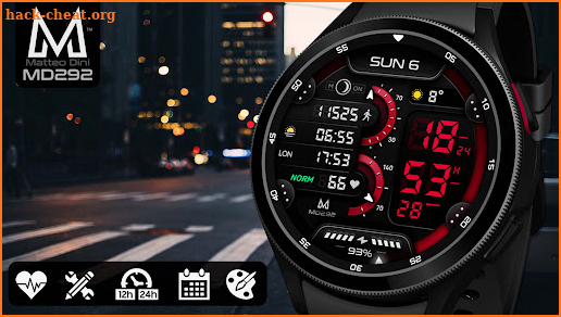 MD292: Digital watch face screenshot