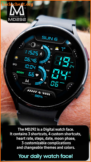 MD292: Digital watch face screenshot