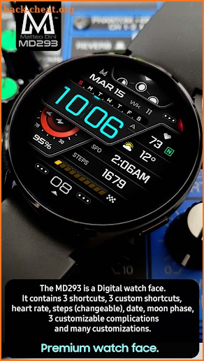 MD293: Digital watch face screenshot