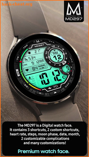 MD297: Digital watch face screenshot