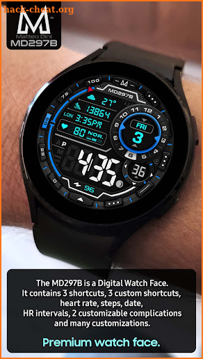 MD297B: Digital watch face screenshot