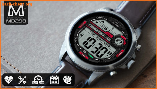 MD298: Digital watch face screenshot