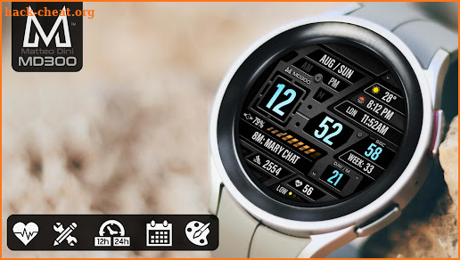 MD300: Digital watch face screenshot