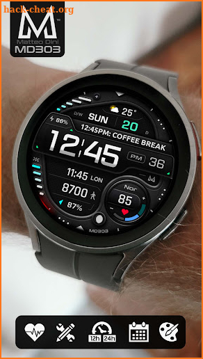 MD303 Digital watch face screenshot