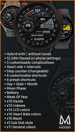 MD312 Analog watch face screenshot