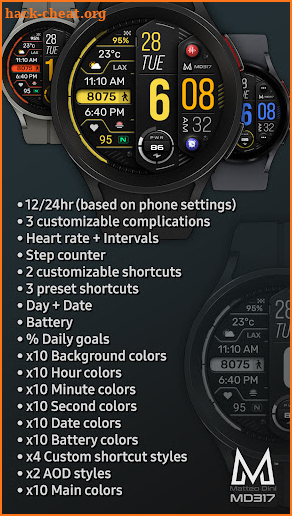 MD317 Digital Watch Face screenshot