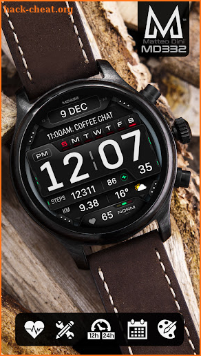 MD332 Digital watch face screenshot