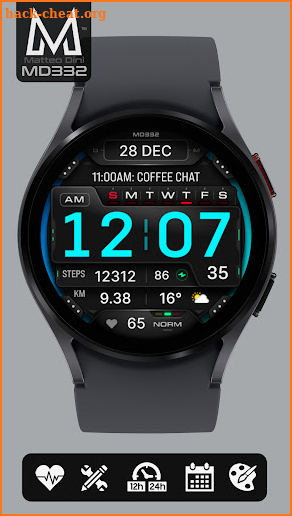 MD332 Digital watch face screenshot