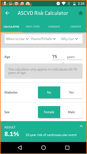 MDCalc Medical Calculator screenshot