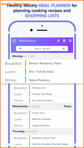 Meal Planner – Shopping List screenshot