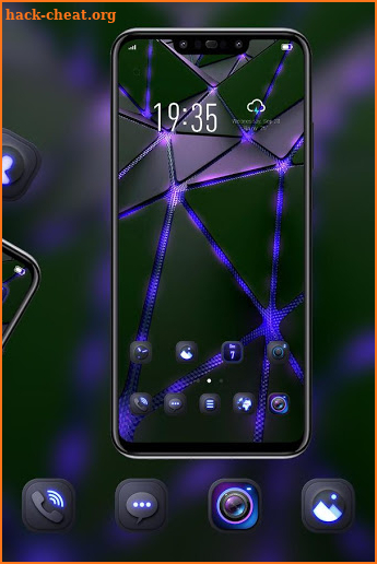 Mechanical Abstract technology lighting theme screenshot