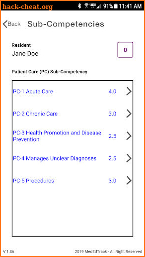 MedEdTrack Faculty App screenshot