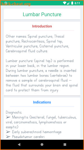 Medical and Surgical Procedures screenshot