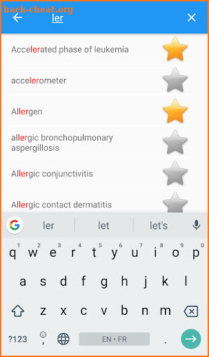 Medical Terminology - comprehensive dictionary screenshot