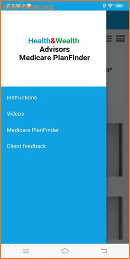 Medicare PlanFinder screenshot