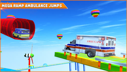 Mega Ramp Car Stunts - Ambulance Car Stunts Game screenshot