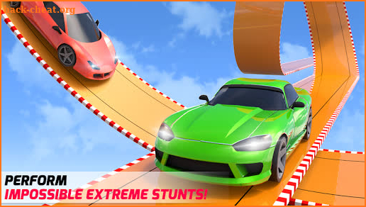 Mega Ramp Hot Car Stunt Race Off screenshot