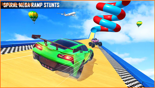 Mega Ramp Spiral Car Stunt Racing Games screenshot