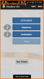 Megabus USA screenshot