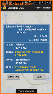 Megabus USA screenshot