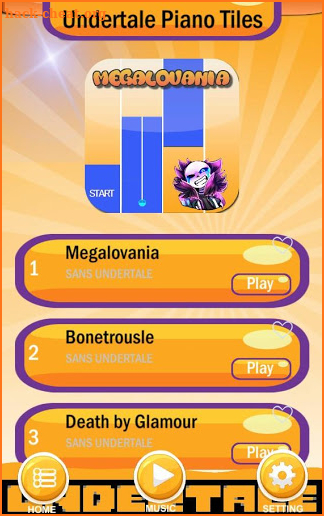 Megalovania Piano Tiles - Undertale 💀 screenshot