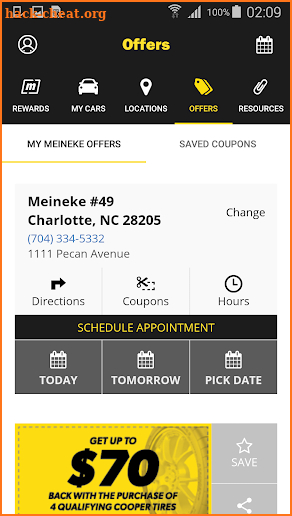 Meineke screenshot