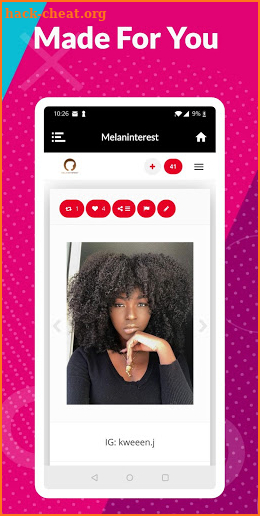 Melaninterest screenshot