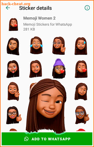 Memoji Black People Stickers for WhatsApp screenshot