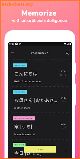 Memorize: Learn Japanese Words with Flashcards screenshot