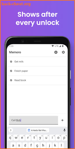 Memoro: Lockscreen Todo List screenshot