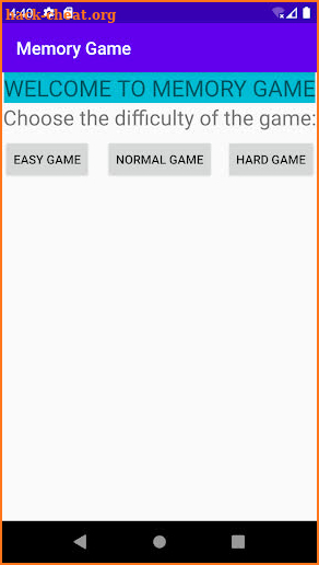 Memory Game screenshot