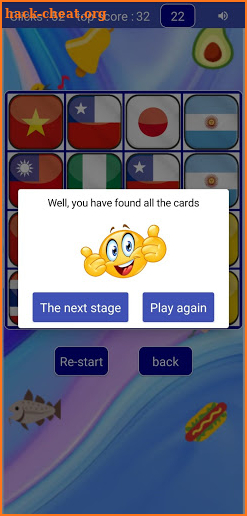 Memory game Find the same cards screenshot