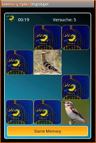 Memory Game Songbirds screenshot