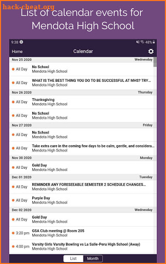 Mendota High School screenshot