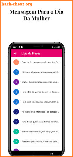 Mensagem Para o Dia Da Mulher screenshot