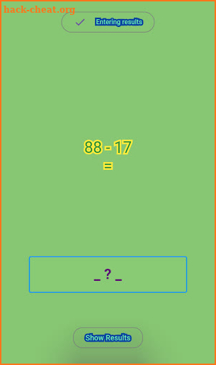 Mental Arithmetic Exercises screenshot