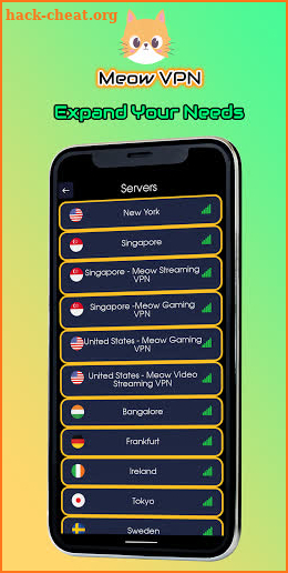 Meow VPN - Fast, Secure and Freemium VPN App screenshot