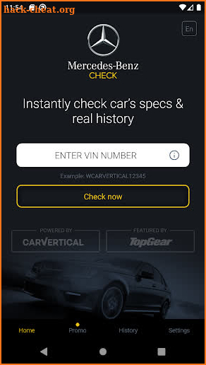 Mercedes-Benz History Check: VIN Decoder screenshot