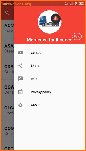 Mercedes truck fault codes screenshot