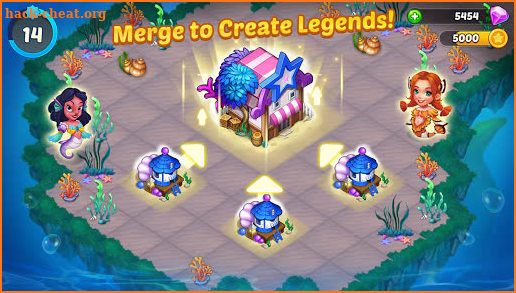 Merge Mermaids-design home&create magic fish life. screenshot