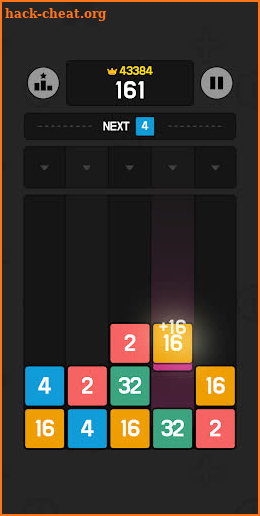 Merge the numbers, a game inspired by 2048 screenshot