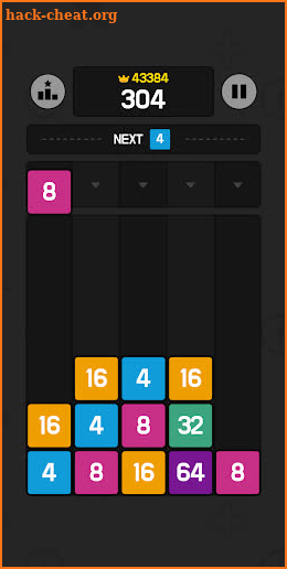 Merge the numbers, a game inspired by 2048 screenshot