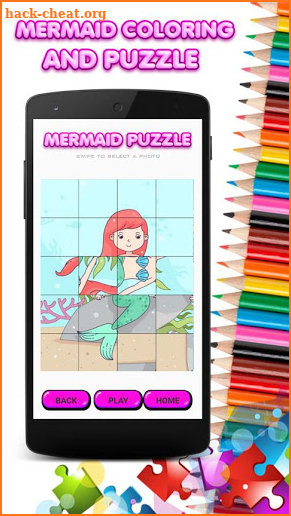 Mermaid Coloring Book & Puzzle screenshot