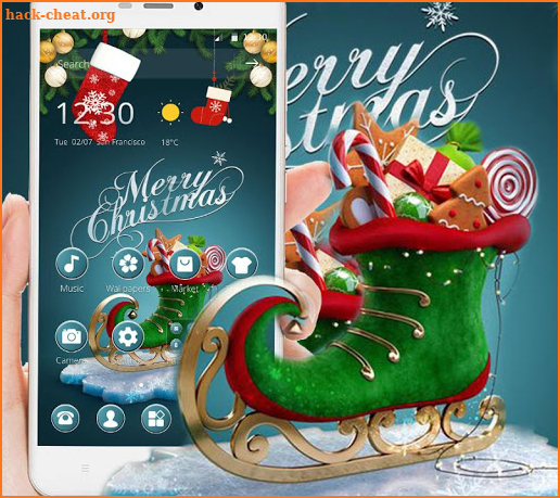 Merry Christmas Boots Theme screenshot