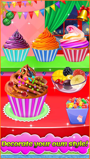 Merry Christmas Cupcakes Maker-Cooking Games screenshot