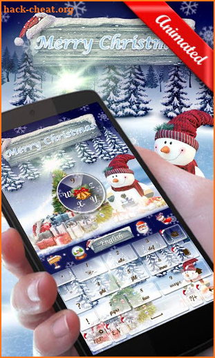 Merry Christmas GO Keyboard Animated Theme screenshot