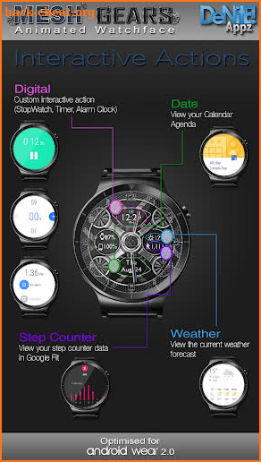 Mesh Gears HD Watch Face screenshot