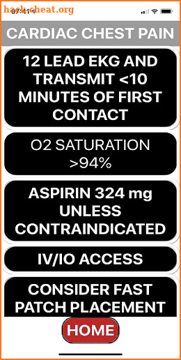 MESI Clinical Check Sheets screenshot